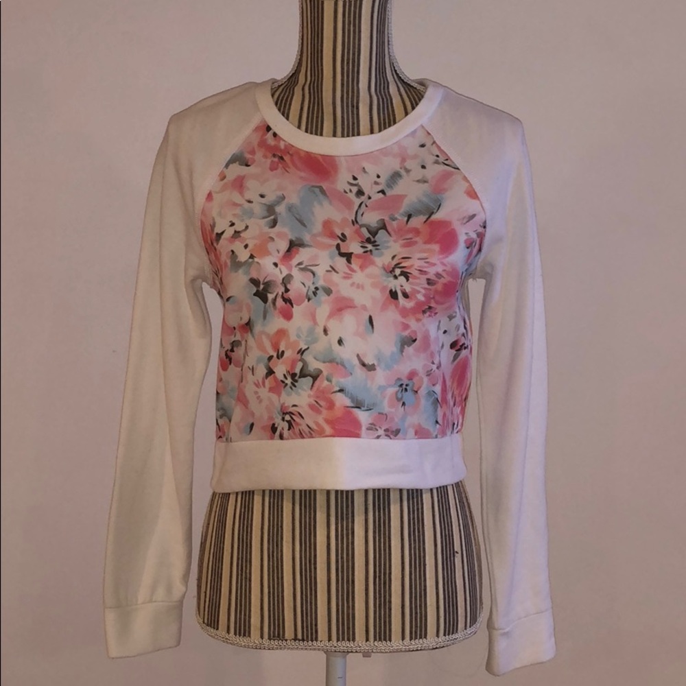 girls long sleeve crop top